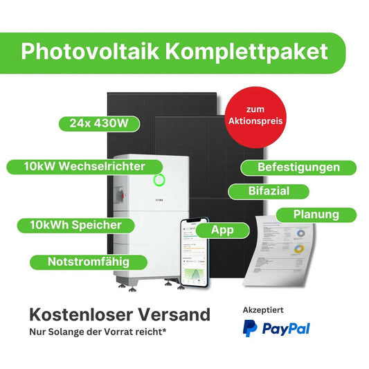 10kW fotovoltaïsch systeem inclusief 10kWh opslag complete set All-in-One SAJ-systeem