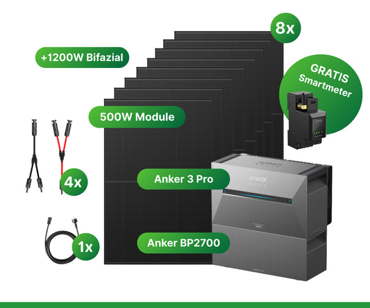 3600W Anker 3 Pro Zonne-energiecentrale + Uitgebreide Batterij
